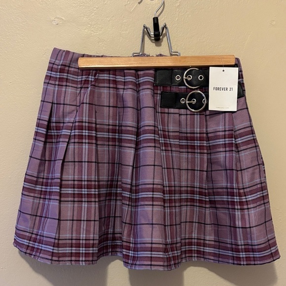 Forever 21 Dresses & Skirts - Forever 21 Lavender Plaid Mini Skirt